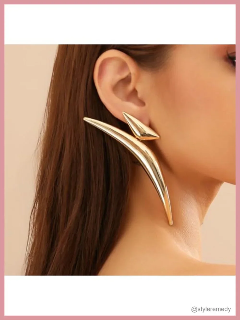 Oversized Geometric Dangle Earrings Y2K Big Irregular Drop Earring Vintage Punk